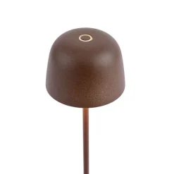QAZQA Led-Außenleuchten|Tischlampe Außen*Tischleuchte Rostbraun inkl. LED Wiederaufladbar mit Ladestation IP65 - Raika