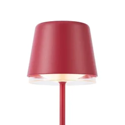 QAZQA Gartenbeleuchtung|Led-Außenleuchten*Tischleuchte Rot inkl. LED IP65 Wiederaufladbar mit Ladestation - Treble