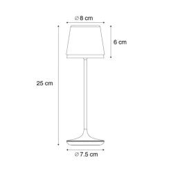 QAZQA Gartenbeleuchtung|Led-Außenleuchten*Tischleuchte Rot inkl. LED IP65 Wiederaufladbar mit Ladestation - Treble