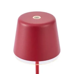 QAZQA Gartenbeleuchtung|Led-Außenleuchten*Tischleuchte Rot inkl. LED IP65 Wiederaufladbar mit Ladestation - Treble