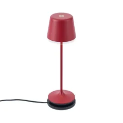 QAZQA Gartenbeleuchtung|Led-Außenleuchten*Tischleuchte Rot inkl. LED IP65 Wiederaufladbar mit Ladestation - Treble