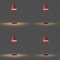 QAZQA Gartenbeleuchtung|Led-Außenleuchten*Tischleuchte Rot inkl. LED IP65 Wiederaufladbar mit Ladestation - Treble