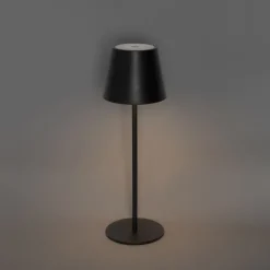 QAZQA Gartenbeleuchtung|Led-Außenleuchten*Tischleuchte Schwarz Inkl. Dimmbarer und Wiederaufladbarer LED IP54 - Murdock