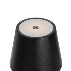 QAZQA Gartenbeleuchtung|Led-Außenleuchten*Tischleuchte Schwarz Inkl. Dimmbarer und Wiederaufladbarer LED IP54 - Murdock