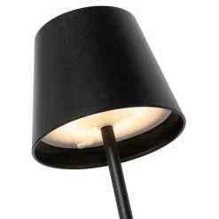 QAZQA Gartenbeleuchtung|Led-Außenleuchten*Tischleuchte Schwarz Inkl. Dimmbarer und Wiederaufladbarer LED IP54 - Murdock