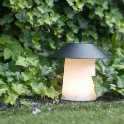QAZQA Gartenbeleuchtung|Led-Außenleuchten*Tischleuchte schwarz inkl. LED 3-stufig dimmbar wiederaufladbar - Ivan