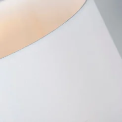 QAZQA Tischlampen|Wohnzimmerlampen*Tischleuchte schwarz mit weißem Schirm 35 cm verstellbar - Parte