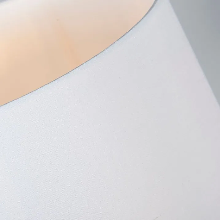 QAZQA Tischlampen|Wohnzimmerlampen*Tischleuchte schwarz mit weißem Schirm 35 cm verstellbar - Parte