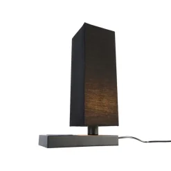 Trio Leuchten Tischlampen|Wohnzimmerlampen*Tischleuchte schwarz mit schwarzem Schirm, Touchsensor und Wireless Charger - Romina