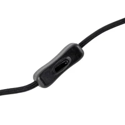 QAZQA Tischlampen|Wohnzimmerlampen*Tischleuchte Schwarz mit ovalem Samt-Schirm Schwarz 35cm - Simplo