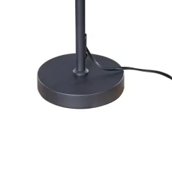 QAZQA Tischlampen|Wohnzimmerlampen*Tischleuchte Schwarz mit Samt-Schirm Krokodil-Design 35cm - Parte