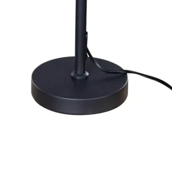 QAZQA Tischlampen|Wohnzimmerlampen*Tischleuchte Schwarz mit Samtschirm Bronze 35cm - Parte