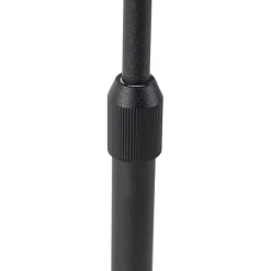 QAZQA Tischlampen|Esszimmerlampen*Tischleuchte schwarz verstellbar mit Schirm hellbraun 35 cm - Parte