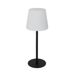 QAZQA Gartenbeleuchtung|Led-Außenleuchten*Tischleuchte Schwarz Wiederaufladbar Incl. LED und Dimmer IP54 - Jude