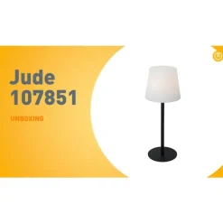 QAZQA Gartenbeleuchtung|Led-Außenleuchten*Tischleuchte Schwarz Wiederaufladbar Incl. LED und Dimmer IP54 - Jude