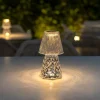 Newgarden Gartenbeleuchtung|Led-Außenleuchten*Tischleuchte transparentes Glas inkl. LED Wiederaufladbar IP44 - Lola 20 Lux