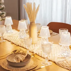 Newgarden Gartenbeleuchtung|Led-Außenleuchten*Tischleuchte transparentes Glas inkl. LED Wiederaufladbar IP44 - Lola 20 Lux