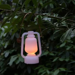 QAZQA Gartenbeleuchtung|Led-Außenleuchten*Tischleuchte weiß Flammeneffekt 22 cm - Storm Mini