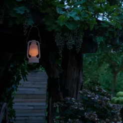 QAZQA Gartenbeleuchtung|Led-Außenleuchten*Tischleuchte weiß Flammeneffekt 22 cm - Storm Mini