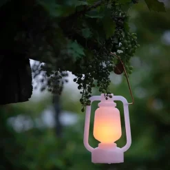 QAZQA Gartenbeleuchtung|Led-Außenleuchten*Tischleuchte weiß Flammeneffekt 22 cm - Storm Mini