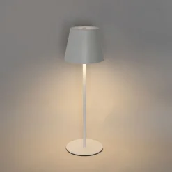 QAZQA Gartenbeleuchtung|Led-Außenleuchten*Tischleuchte weiß inkl. dimmbarer und wiederaufladbarer LED IP54 - Murdock