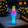 QAZQA Gartenbeleuchtung|Wohnzimmerlampen*Tischleuchte Weiß inkl. LED Dimmbar und Wiederaufladbar RGBW-IC - Nutcracker