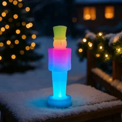 QAZQA Gartenbeleuchtung|Wohnzimmerlampen*Tischleuchte Weiß inkl. LED Dimmbar und Wiederaufladbar RGBW-IC - Nutcracker
