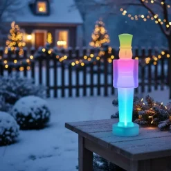 QAZQA Gartenbeleuchtung|Wohnzimmerlampen*Tischleuchte Weiß inkl. LED Dimmbar und Wiederaufladbar RGBW-IC - Nutcracker