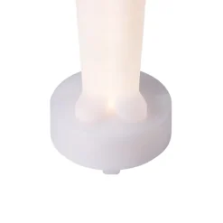 QAZQA Gartenbeleuchtung|Wohnzimmerlampen*Tischleuchte Weiß inkl. LED Dimmbar und Wiederaufladbar RGBW-IC - Nutcracker