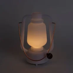 QAZQA Gartenbeleuchtung|Led-Außenleuchten*Tischleuchte weiß IP44 inkl. Bluetooth Lautsprecher - Storm Music