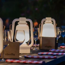 QAZQA Gartenbeleuchtung|Led-Außenleuchten*Tischleuchte wiederaufladbar 30 cm IP44 weiß - Storm Small