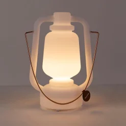 QAZQA Gartenbeleuchtung|Led-Außenleuchten*Tischleuchte wiederaufladbar 30 cm IP44 weiß - Storm Small