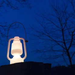 QAZQA Gartenbeleuchtung|Led-Außenleuchten*Tischleuchte wiederaufladbar 30 cm IP44 weiß - Storm Small