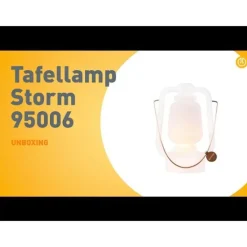 QAZQA Gartenbeleuchtung|Led-Außenleuchten*Tischleuchte wiederaufladbar 30 cm IP44 weiß - Storm Small