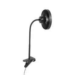 QAZQA Deckenventilator Mit Licht|Wohnzimmerlampen*Tischventilator schwarz inkl. LED 2700K - Dores