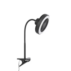 QAZQA Deckenventilator Mit Licht|Wohnzimmerlampen*Tischventilator schwarz inkl. LED 2700K - Dores