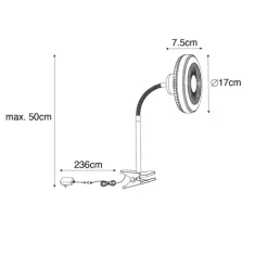 QAZQA Deckenventilator Mit Licht|Wohnzimmerlampen*Tischventilator schwarz inkl. LED 2700K - Dores