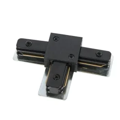 QAZQA Deckenstrahler|Schienensysteme*T-Kupplungsstück für 1-phasige Schiene schwarz - Iconic