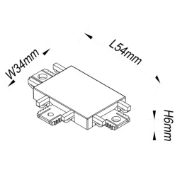QAZQA Deckenstrahler|Aufbaustrahler*T-Stück Schienenstrahler schwarz 1-phasig - Magnetic
