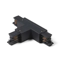 QAZQA Deckenstrahler|Aufbaustrahler*T-Verbinder für 3-Phasen Schiene schwarz oben links - 3-phasig