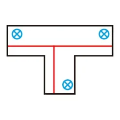 QAZQA Deckenstrahler|Aufbaustrahler*T-Verbinder für 3-Phasen-Schiene Links B Weiß