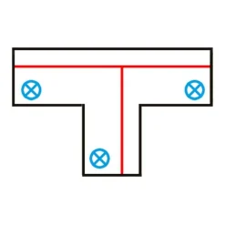 QAZQA Deckenstrahler|Aufbaustrahler*T-Verbinder für 3-Phasen-Schiene rechts T Weiß