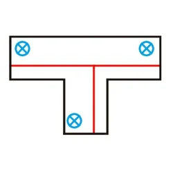 QAZQA Deckenstrahler|Aufbaustrahler*T-Verbinder für 3-Phasen-Schiene Rechts B Weiß