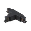 QAZQA Deckenstrahler|Aufbaustrahler*T-Verbinder für 3-Phasenschiene schwarz rechts unten - 3-phasig
