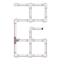 QAZQA Deckenstrahler|Aufbaustrahler*T-Verbinder für 3-Phasenschiene schwarz rechts unten - 3-phasig