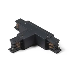 QAZQA Deckenstrahler|Aufbaustrahler*T-Verbinder für 3-Phasenschiene schwarz rechts oben - 3-phasig