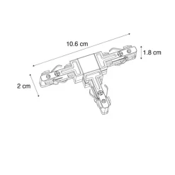 QAZQA Deckenstrahler|Aufbaustrahler*T-Verbinder weiß 1-phasig - Slimline