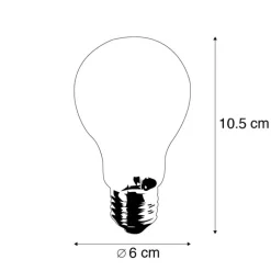 LUEDD Filament Lampen|Led Lampen*Twisted-Filament-LED-Lampe A60 3W 2200K klar