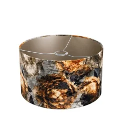 QAZQA Lampenschirme*Velours Lampenschirm Blumenmuster 35/35/20