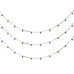 QAZQA Gartenbeleuchtung|Lichterkette*Verbindbare schwarze Lichterkette mit Stecker 18m inkl. E27 30-Lichter IP44 - Lubber